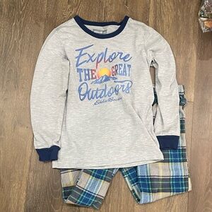Eddie Bauer Kids Gray and Navy Explore Tee